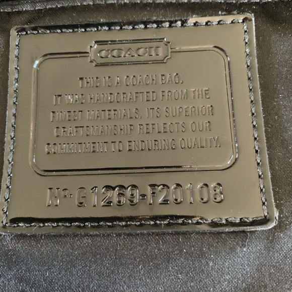 Coach Poppy Black Patent Leather Shoulder Bag - Picture 7 of 16